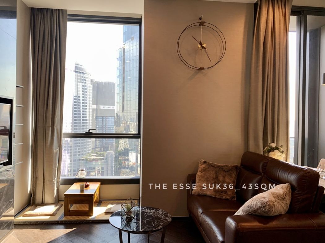 ให้เช่า คอนโด Japanese style 1 bedroom The Esse สุขุมวิท 36 43 ตรม. high floor close to BTS Thonglor