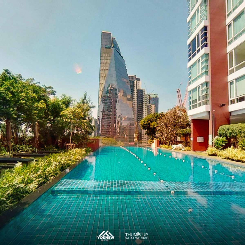 ขายห้องเลี้ยงสัตว์ได้ คอนโด Fullerton Sukhumvit  3 ห้องนอน ห้องขนาดใหญ่ วิวแม่น้ำเจ้าพระยา