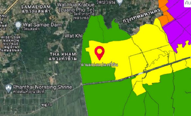 ขายที่ดิน ผังสีเหลือง อ.พระสมุทรเจดีย์ จ.สมุทรปราการ 23-3-81.2 ไร.