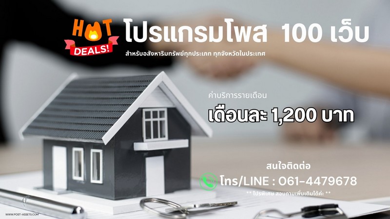 Promotion พิเศษ โปรแกรมลงประกาศ 100 เว็บ .