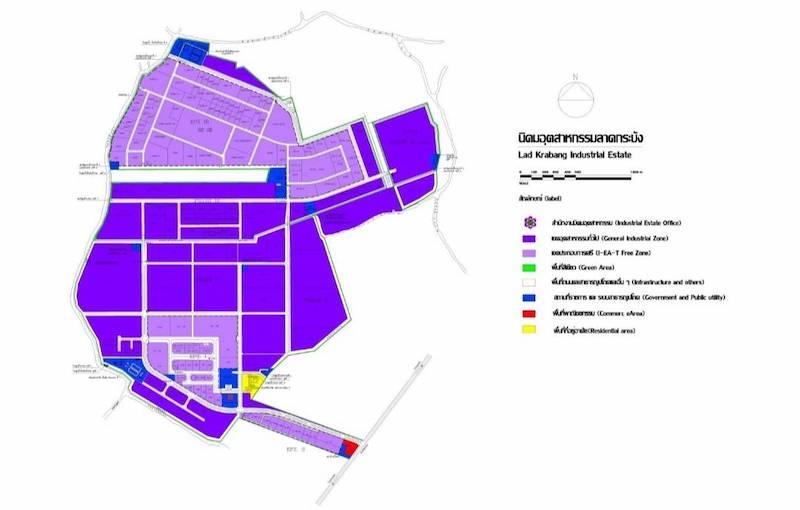 ขายที่ดินผังสีม่วง 5-3-66 ไร่ ในนิคมลาดกระบัง ทำโรงงานได้.