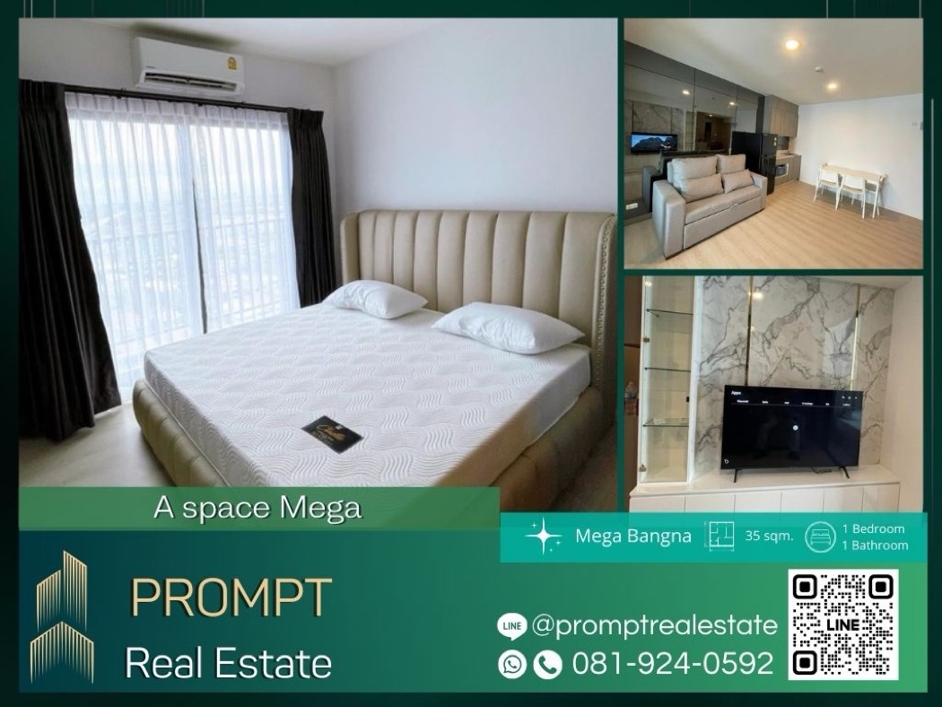 AB05410 - A space Mega - 35 sqm  - Mega Bangna - Ratwinit Bangkaeo School - Suvarnabhumi Airport - Burapha Withi Expressway