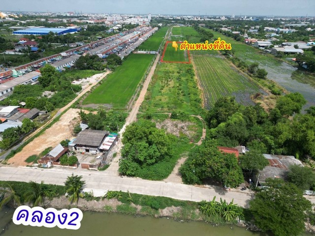 ขายที่ดินคลองสอง ปทุมธานี ใกล้ตลาดไท ติดกับถนน เนื้อที่ 365 ตรว..