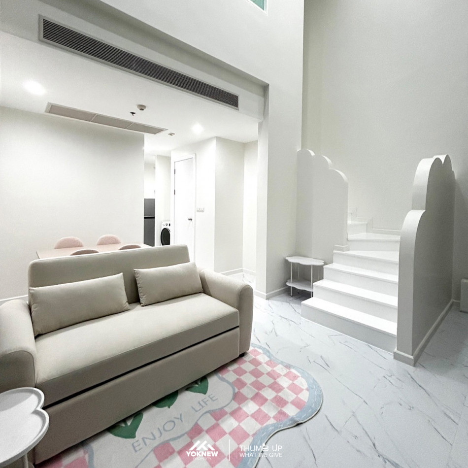 ขายPyne by Sansiri ห้อง Duplex type รีโนเวทมาใหม่ ใจกลางเมือง เดินทางสะดวก