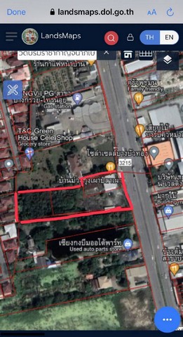 ขายที่ดิน ที่ดินติดถนนบางกรวย-ไทรน้อย  .