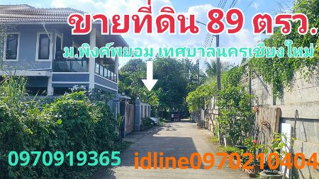 ขาย ที่ดิน หมู่บ้านพิงค์พยอม 89 ตร.วา วิวดอยสุเทพ เทศบาลนครเชียงใหม่