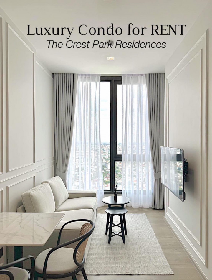 ให้เช่า คอนโด M543 The Crest Park Residences 35 ตรม