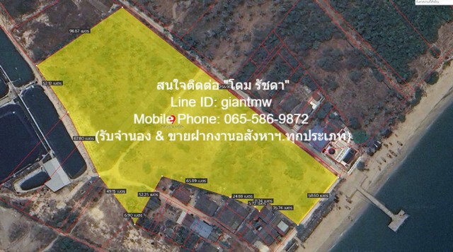 ขายที่ดินเปล่าติดทะเล (ผังสีชมพู) ต.ห้วยทราย อ.เมืองประจวบ จ.ประจ  .