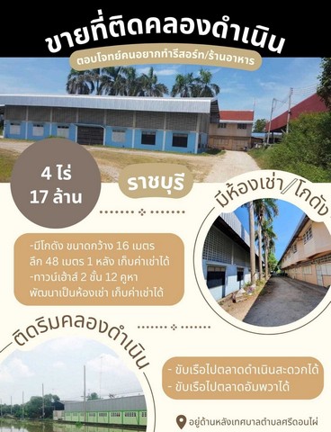 ขายที่ดินดำเนินสะดวกราชบุรี.