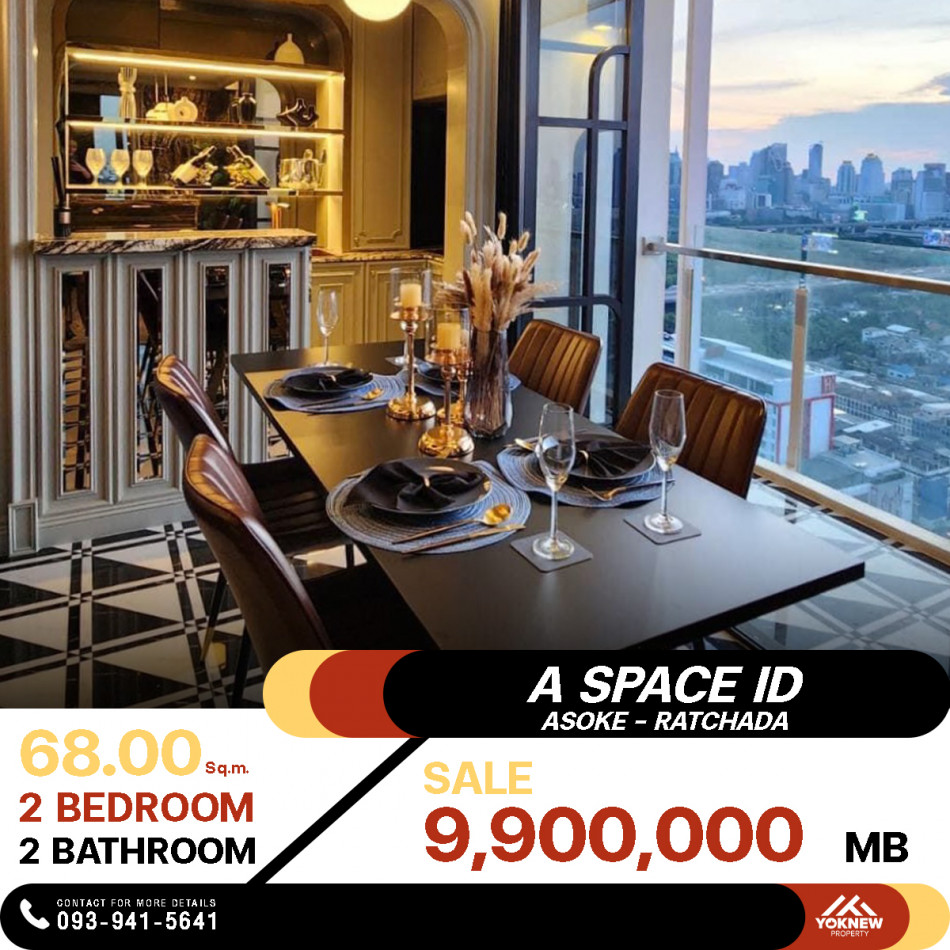 ขายA Space ID Asoke - Ratchada ห้องรีโนเวทใหม่ทั้งห้อง เจ้าของไม่เคยเข้าอยู่