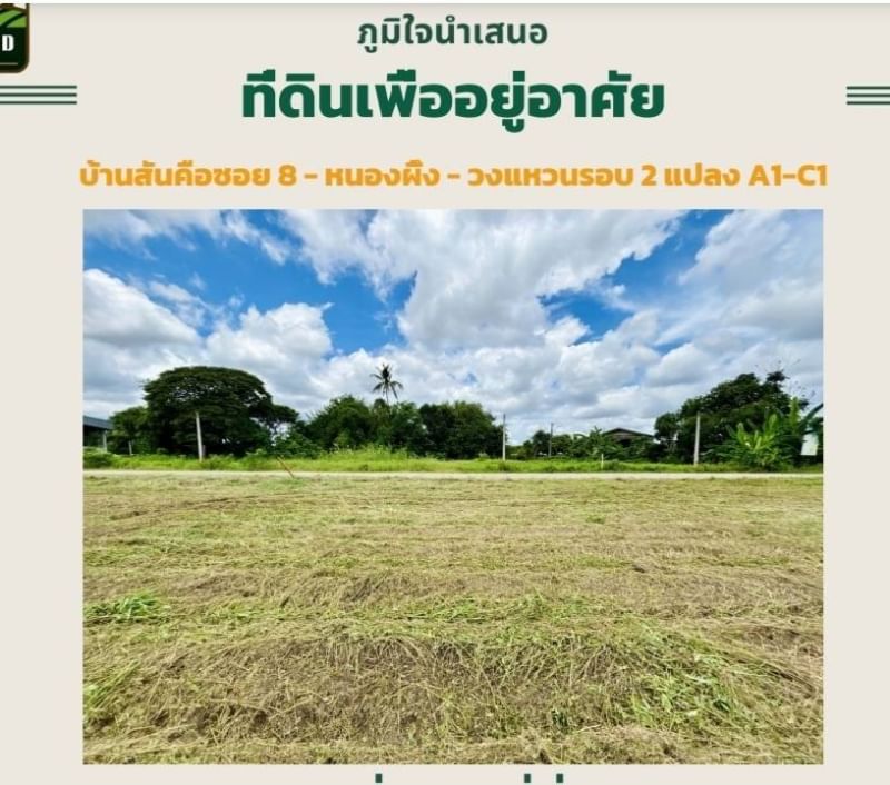 ที่ดินเปล่าแบ่งขายใกล้ตัวเมือง เข้าออกสะดวกได้หลายทาง   .