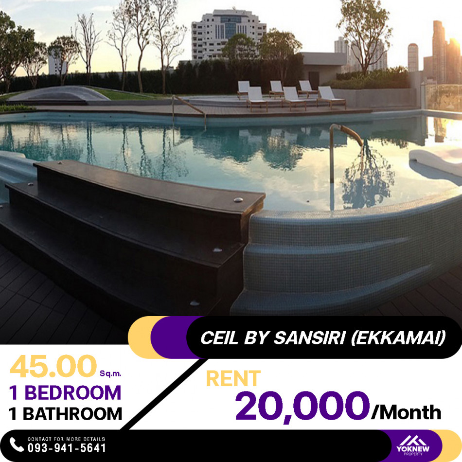 พร้อมให้เช่าคอนโด Ceil By Sansiri ห้องตกแต่งครบ พร้อมเข้าอยุ่เลยเช่าราคา 20,000 บาท*