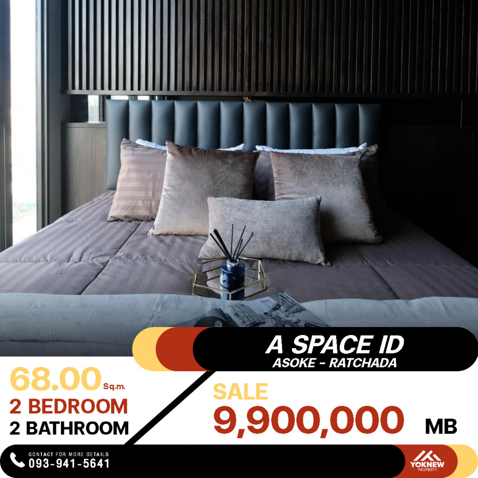 ขายราคาพิเศษคอนโด A Space ID Asoke - Ratchada ห้องรีโนเวทใหม่ทั้งห้อง สไตล์ลักซ์ชูรี่ วิวสวยมาก เจ้าของไม่เคยเข้าอยู่