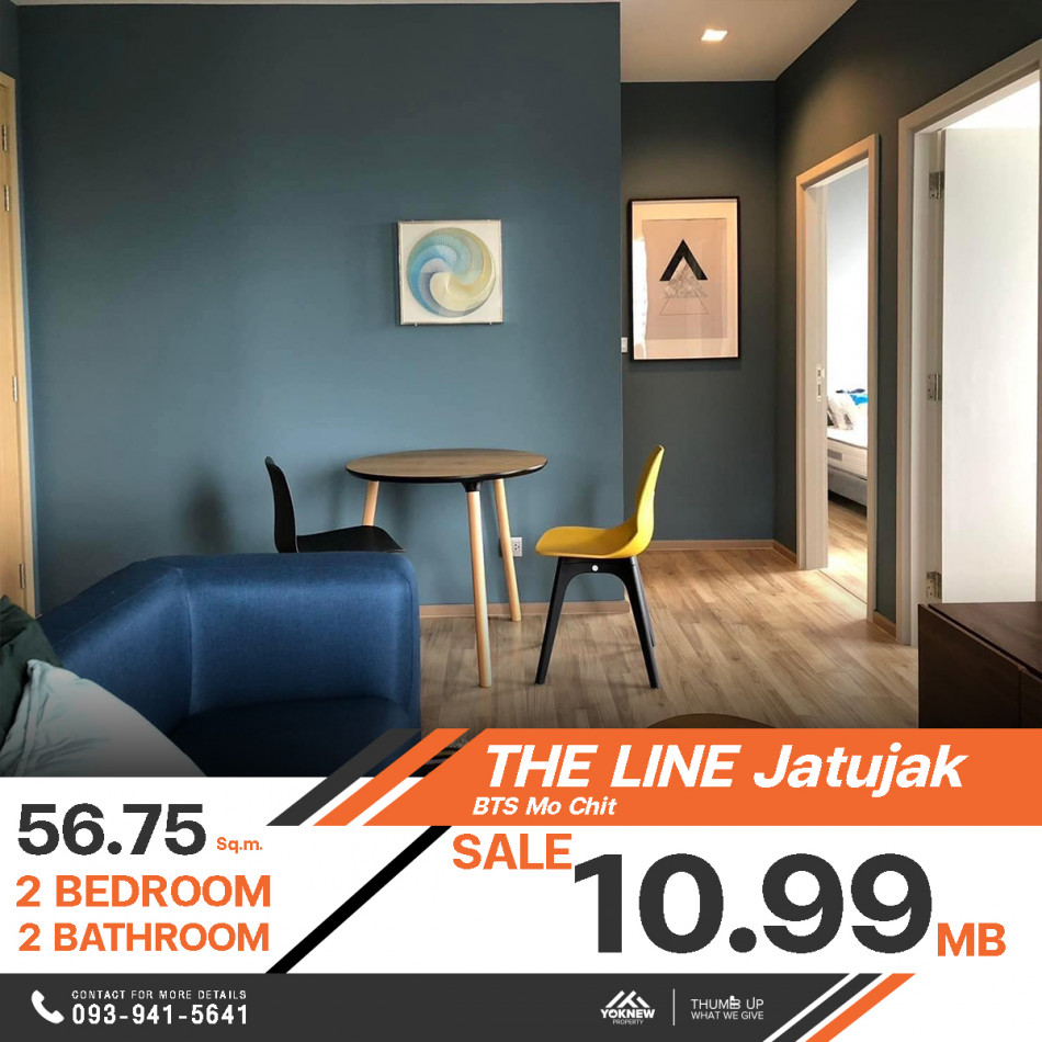 ขายคอนโด The Line Jatujak ห้องมุมพร้อมเครื่องใช้ไฟฟ้าและเฟอร์นิเจอร์ครบครัน