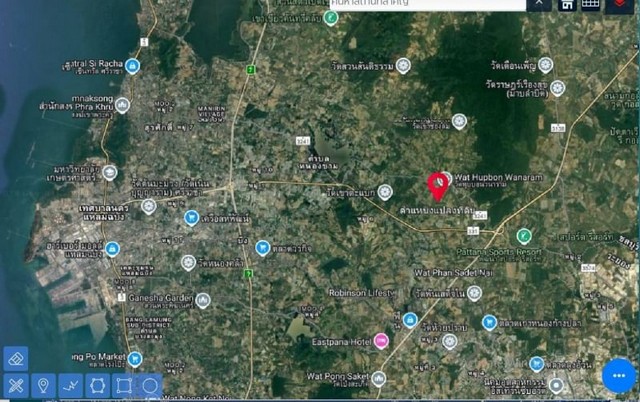 ขายที่ดินเปล่า 22 ไร่ (ผังสีม่วงลาย) พิกัด หุบบอน-ศรีราชา  .