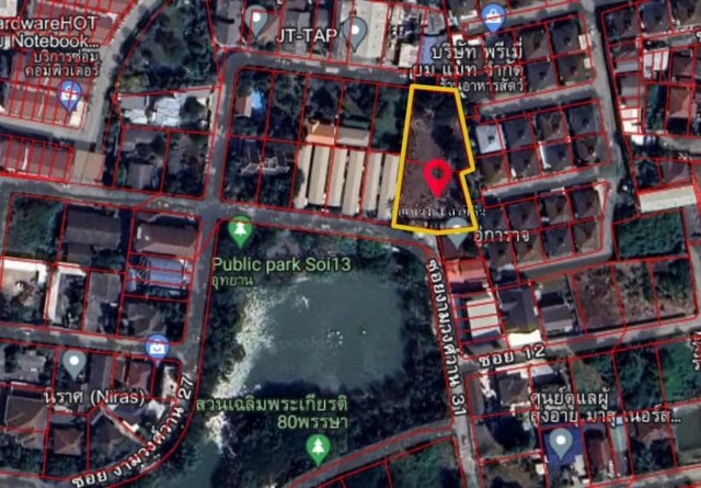  ซ.งามวงศ์วาน 31 แยก 13 หน้ากว้าง 35 เมตร ยาว 63 เมตร (ผังเมืองสี  .