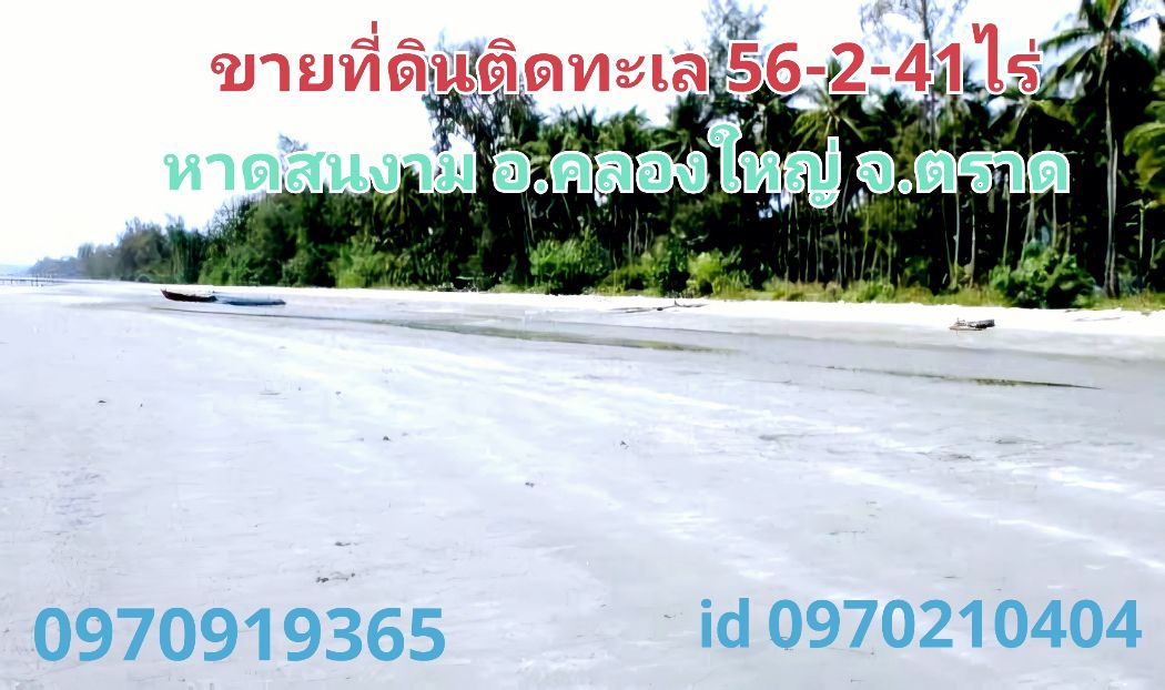 ขาย ที่ดิน ติดทะเล 56 ไร่ 2 งาน 41 ตร.วา ชายหาดสวย อ.คลองใหญ่ จ.ตราด: PR_aa00000592729