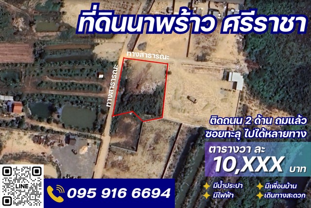 ขายที่ดิน ที่ดิน ศรีราชา นาพร้าว  .