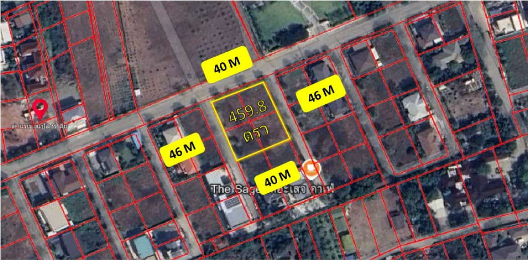 ขายที่ดินเปล่า 460 ตรว หมู่บ้านเพชรวงแหวน ใกล้ถนนพระราม 2: aa00000594226