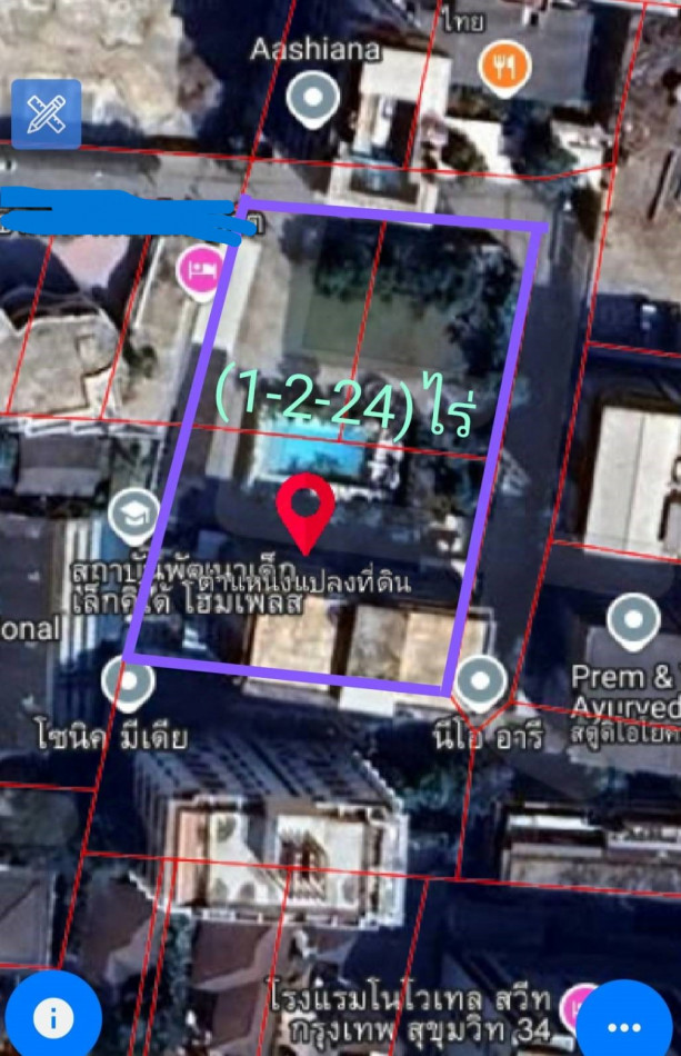 ขาย ที่ดิน ทำเลดีมาก สุขุุมวิท26 1 ไร่ 2 งาน 24 ตรว อยู่ใน CBD area: aa00000594677