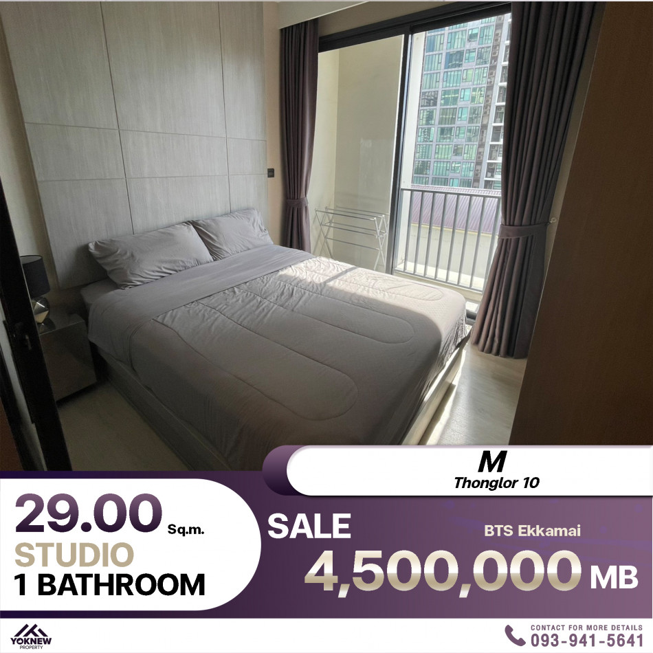 ขายคอนโดเลี้ยงสัตว์ได้  M Thonglor 10 ห้องสตูดิโอ ตกแต่งจัดเต็ม ราคาดี: aa00000594862