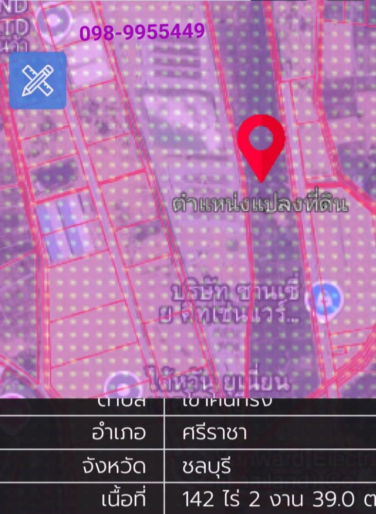 ขายที่ดินเขาคันทรงศรีราชา​ ????ผังม่วงลาย.