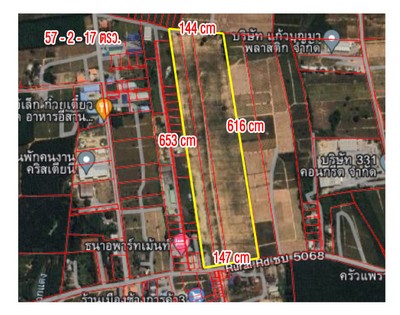 ขายที่ดินผังม่วงลาย เนื้อที่ 57-2- 17 ไร่ เขาคันทรง ศรีราชา ชลบุร  .