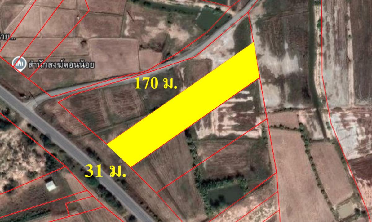 ที่ดินเปล่าติดถนนทางหลวง2217 เนื้อที่ 3ไร่ โครราช ด่านขุนทด  .