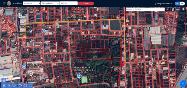 ขายที่เปล่ากระทุ่มแบน ผังเมืองสีเหลือง  .