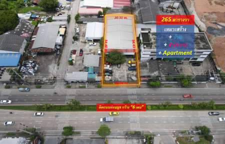 ขายที่ดินอ่อนนุช—ติดถนนอ่อนนุช กว้าง 6 เลน (เหมาะสร้าง บ้าน + สำนักงาน + Apartment) 265 ตร.ว. หน้ากว้างติดถนน 20 m. แหล่งคนทำงานใกล้ Lotus: aa00000462358