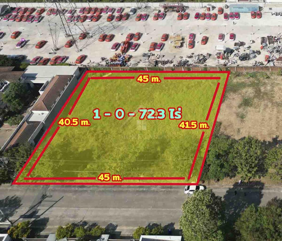ที่ดินเปล่า 1-0-72.3 ไร่ แปลงถนนเมนในหมู่บ้าน บ้านและสวนลากูน ตลิ  .