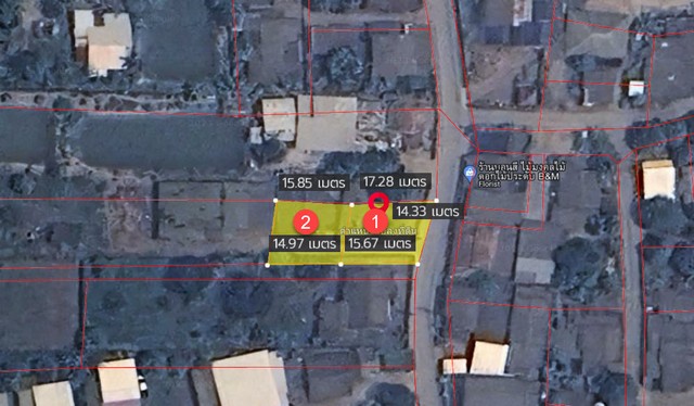 ขายที่ดิน อ.แม่แตง จ.เชียงใหม่ 2 แปลง รวม 0-3-39 ไร่ / 339 ตร.ว.  .