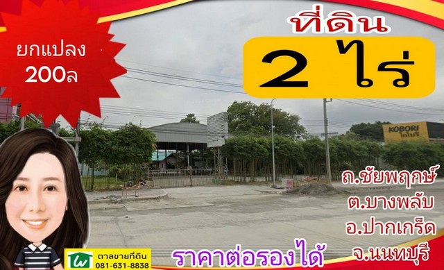 ขาย ที่ดิน ชัยพฤกษ์ 2 ไร่เยื้องศูนย์การค้า The Crystal PTT  .