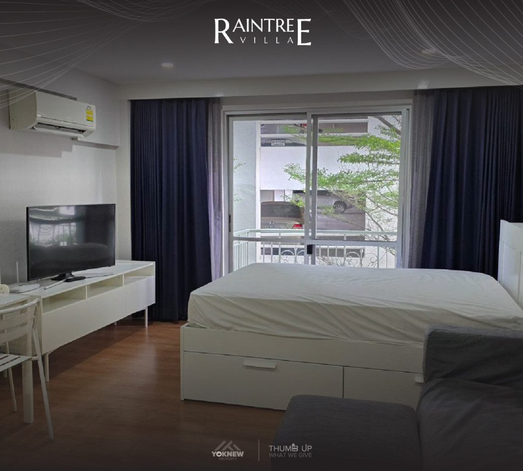 ว่างให้เช่าห้องใหม่ ห้อง 1 นอน Size 31  SQ.M เฟอร์นิเจอร์ครบให้มาพร้อม Raintree Villa