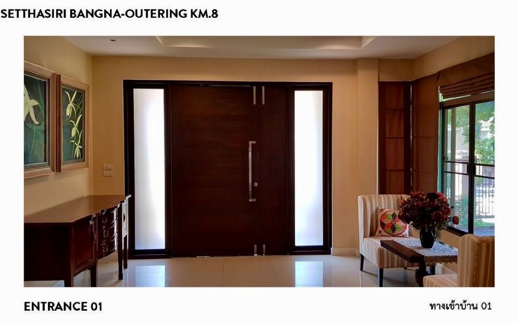 PN736 ให้เช่า บ้านเดี่ยว เศรษฐสิริ บางนา-วงแหวน ใกล้ MEGA BANGNA (IKEA - HomePro - Central - Habour Land) มีซอยลัดทะลุเข้าโดยตรง