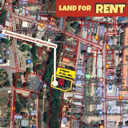 Vacant land for rent, area 370 sq.w..