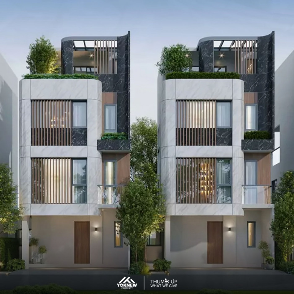 บ้านแนวคิดใหม่ทาวน์โฮมสูง 4 ชั้น โครงการ 89 Residence  ติดถนนเทียมร่วมมิตร 4 ห้องนอน 5 ห้องน้ำ