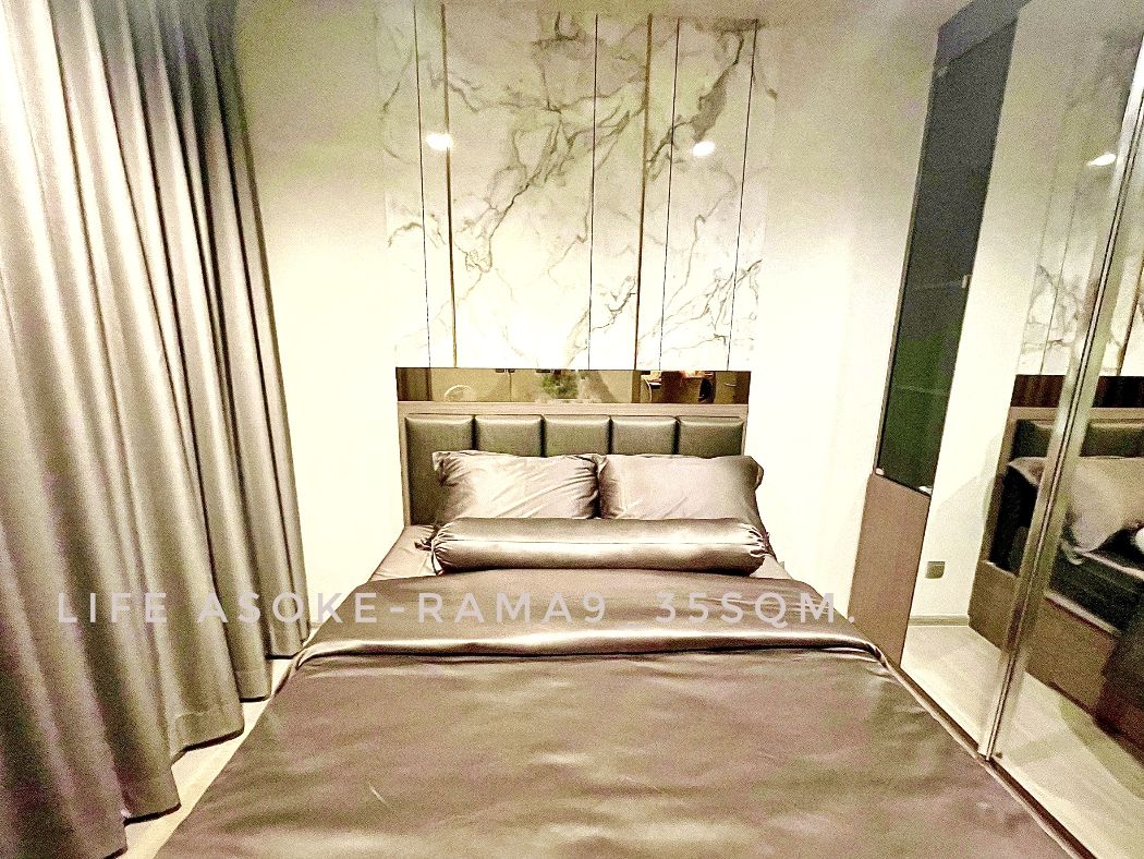ให้เช่า คอนโด available 1 bedroom plus nice room Life Asoke - Rama 9 : ไลฟ์ อโศก พระราม 9 35 ตรม. near MRT Rama9 and Central Rama9