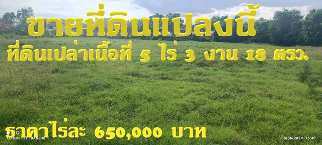 ขายที่ดิน ขายด่วนๆๆ ที่ดินเปล่าทำเลดี ติดถนนลาดยาง.