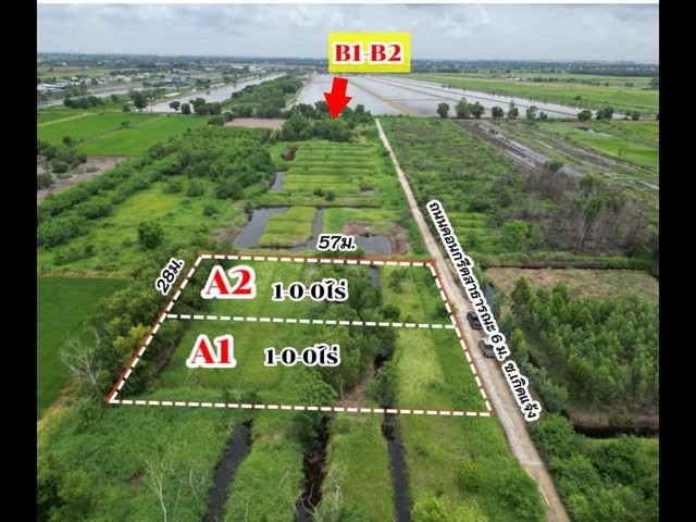 ที่ดินคลองห้า ซอยแจ้งเกิด แบ่งขายที่ดิน ไร่ละ 1.9 ล้านบาท.