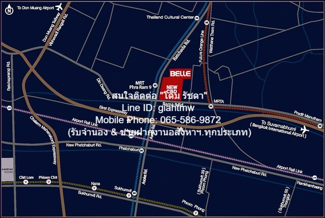 ให้เช่าคอนโด “เบ็ล แกรนด์ พระราม 9 (Belle Grand Rama 9)” D1 Tower  .