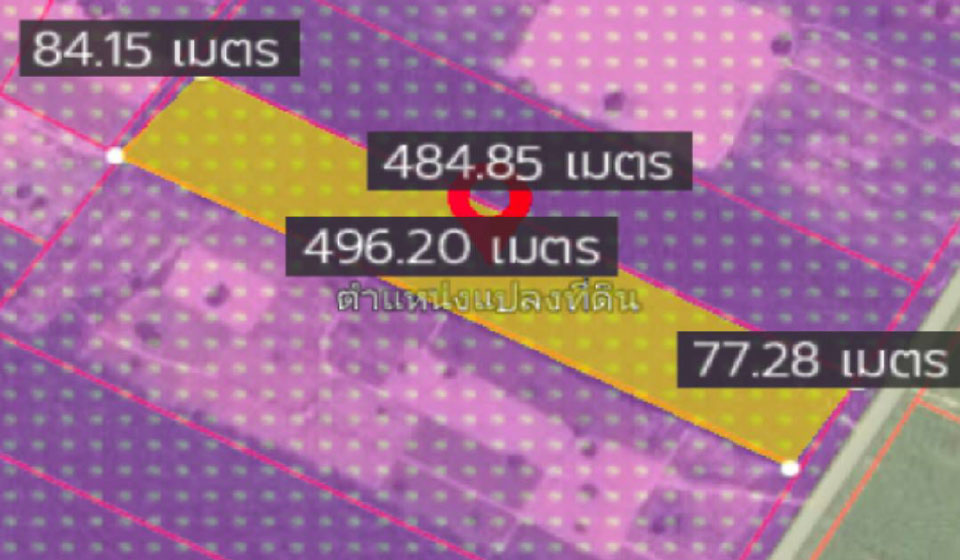 ที่ดินเปล่า พื้นที่สีม่วง 49 ไร่ ติดถนนทางหลวงหมายเลข 2051 อ.นิคมพัฒนา จ.ระยอง