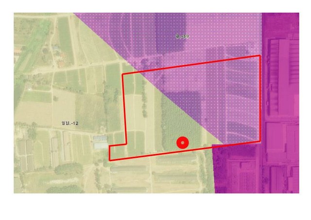 ขายที่ดิน บ่อวิน 54-3-87 ไร่ ผังสีม่วงลาย ผสมเหลือง ศรีราชา ชลบุร  .