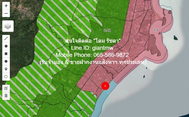 ขายที่ดินเปล่าติดทะเล (ผังสีชมพู) ต.ห้วยทราย อ.เมืองประจวบ จ.ประจ  .