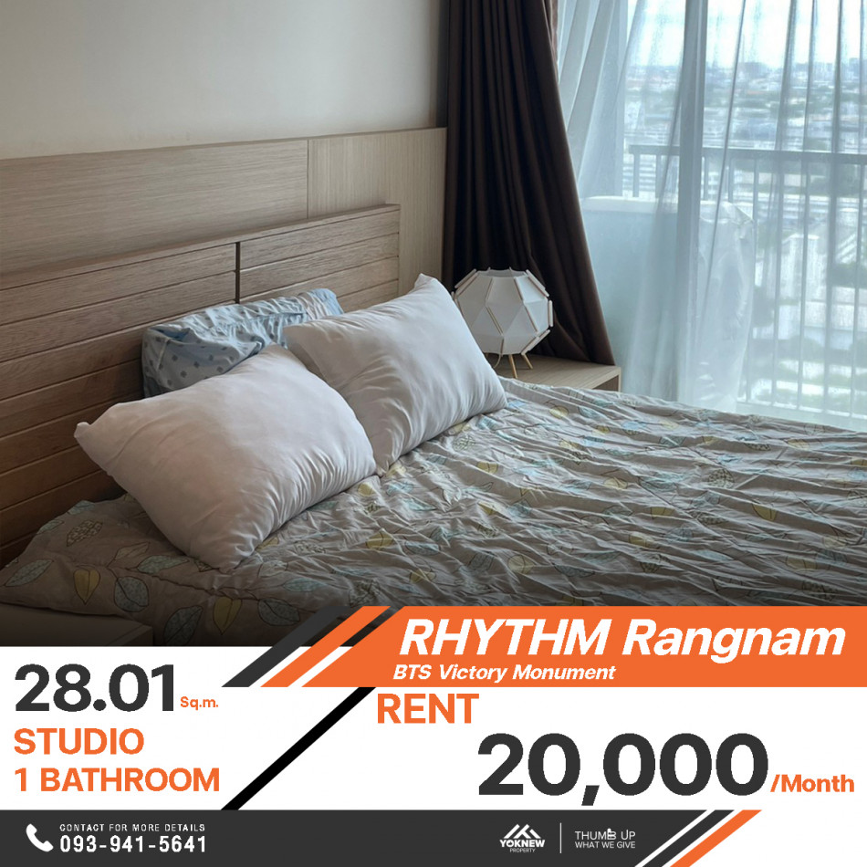 เช่าRhythm Rangnam ห้องตกแต่งครบ พร้อมเข้าอยู่ บิ้วอินมาเรียบร้อย