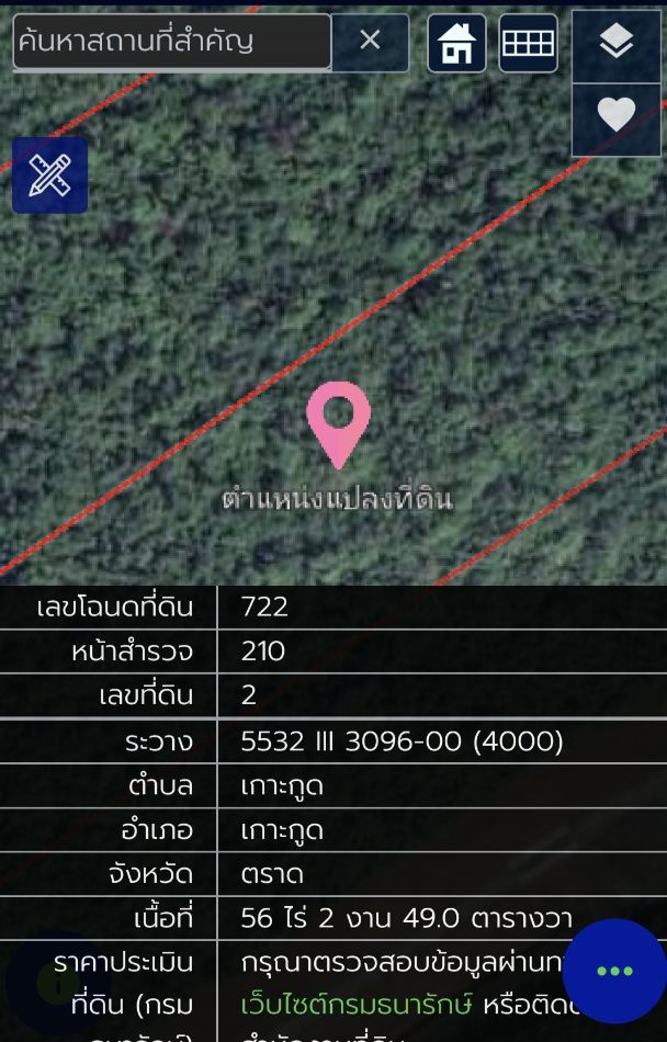 ขาย ที่ดิน (โฉนดครุฑแดง) 138 ไร่ 1 งาน 8 ตร.วา (บนเกาะไม้ซี้)