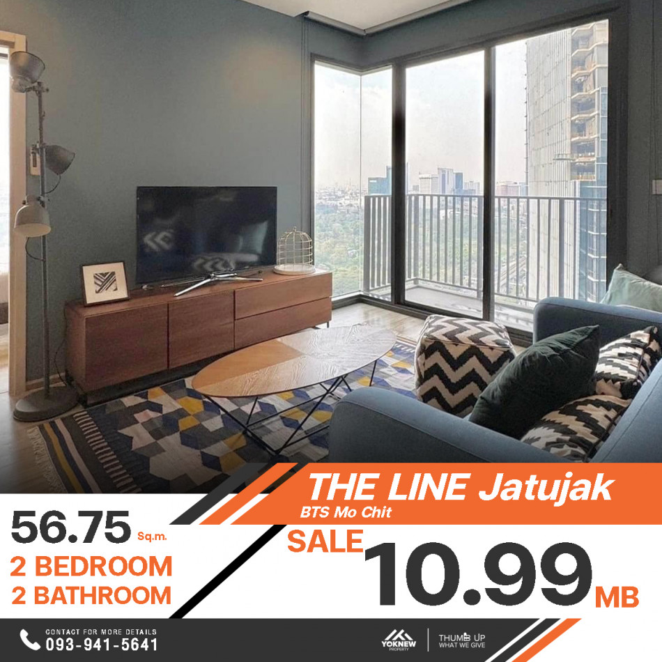 ขายลดราคาพิเศษ คอนโด The Line Jatujak 2 ห้องนอน 2 ห้องน้ำ 56.75 ตร.ม.