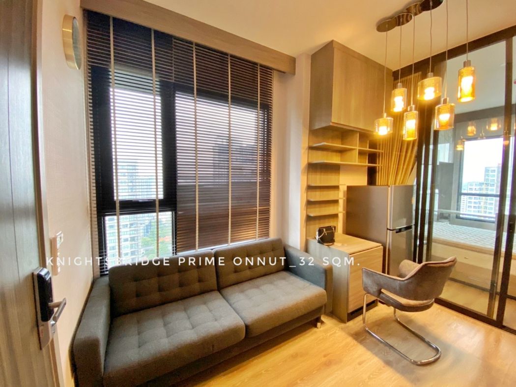 ให้เช่า คอนโด 1 bedroom plus with very nice decor Knightsbridge Prime Onnut : ไนท์บริดจ์ ไพร์ม อ่อนนุช 32 ตรม. convenience near BTS Onnut