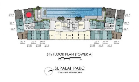 ขายดาวน์ ด่วน Supalai parc ekkamai-pattanakarn 66ตรม.เจ้าของขายเอ  .