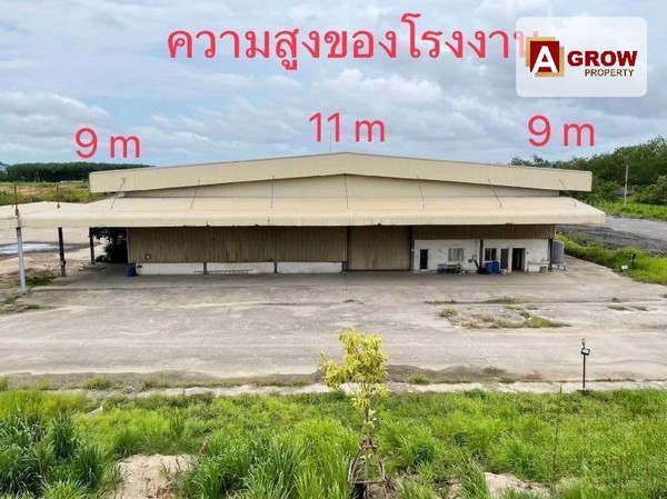 โรงงาน/โกดังให้เช่า มีพื้นที่รวม 3,342 ตรม. นิคมพัฒนา  .